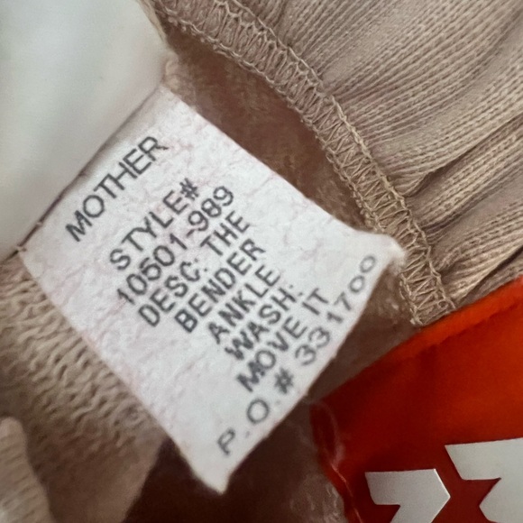 MOTHER Move It The Bender Ankle Track Pants Sweatpants Rose Dust / Orange Sz XS - Picture 6 of 7